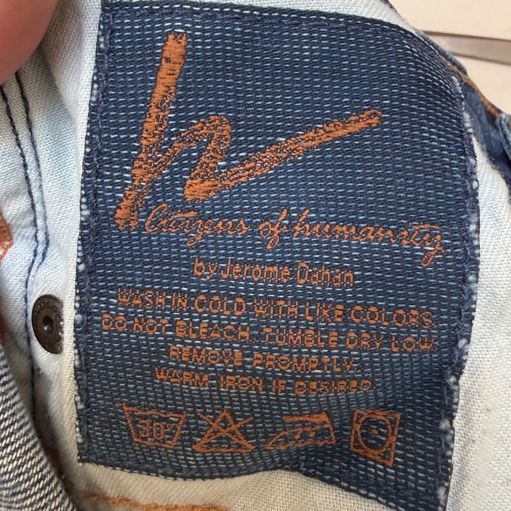 J2 by Jerome Dahan Citizens of Humanity Embroidered Pocket Y2K Low Rise Jean 29 - Picture 3 of 9